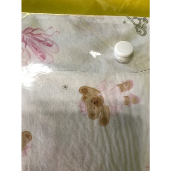 Kidsline Twirling Around Fitted Sheet 52x28 standard crib Ballerina Bear Crown - Picture 3 of 4